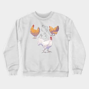 Weird Chicken Sketches Crewneck Sweatshirt